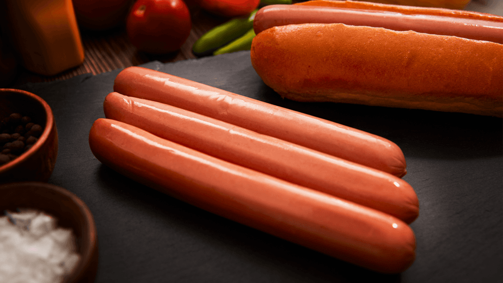salchichas, salchichas cocidas, salchichas de paquete