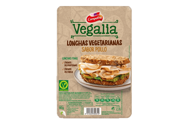 Lonchas vegetarianas sabor pollo