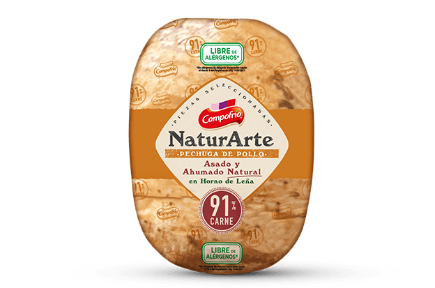 Pechuga de pollo asado y ahumado natural